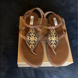Vera Wang- beaded flat sandal- size 9
